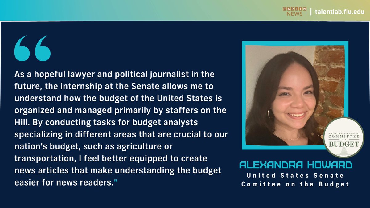 Meet Alexandra Howard! 🌟 A standout @fiuhonors #HamiltonScholar majoring in @fiusipa Political Science and @fiucarta Digital Journalism. Contributing to @FIU's Caplin News and interning with @SenateBudget this fall – Alexandra is a force to reckon with!