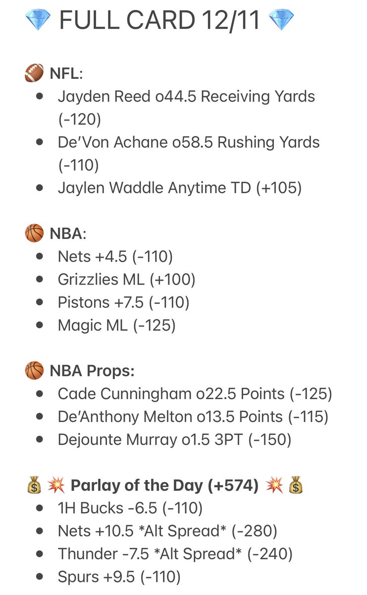 Back to the roots how we started . . . 🌎

Full cards everyday. 

Let’s get back to it . . ❤️⬇️
.
#GamblingTwitter | #BettingTips