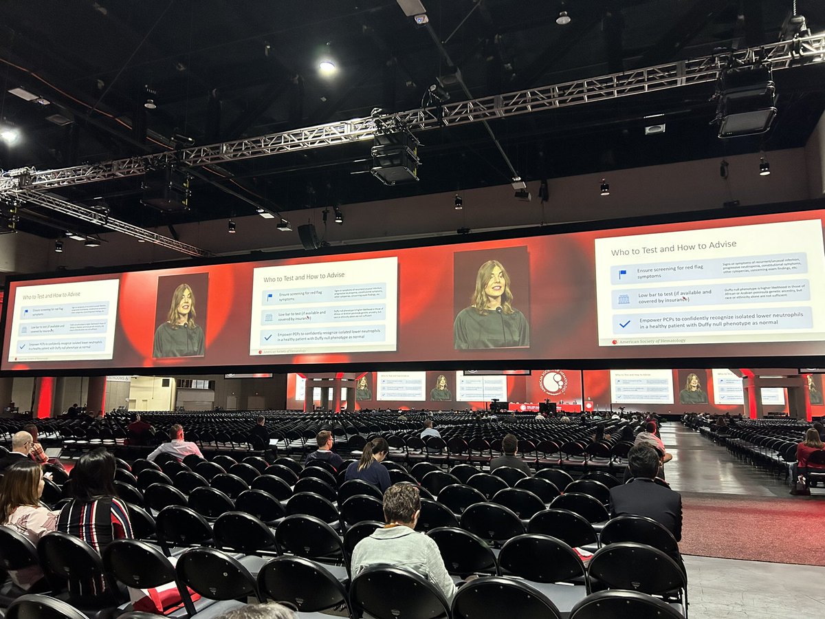 Fantastic talk happening now by @LaurenMerzMD on Duffy-null neutrophil counts - what is normal?!?! Way to go, Lauren! @BrighamHeme #ASH23