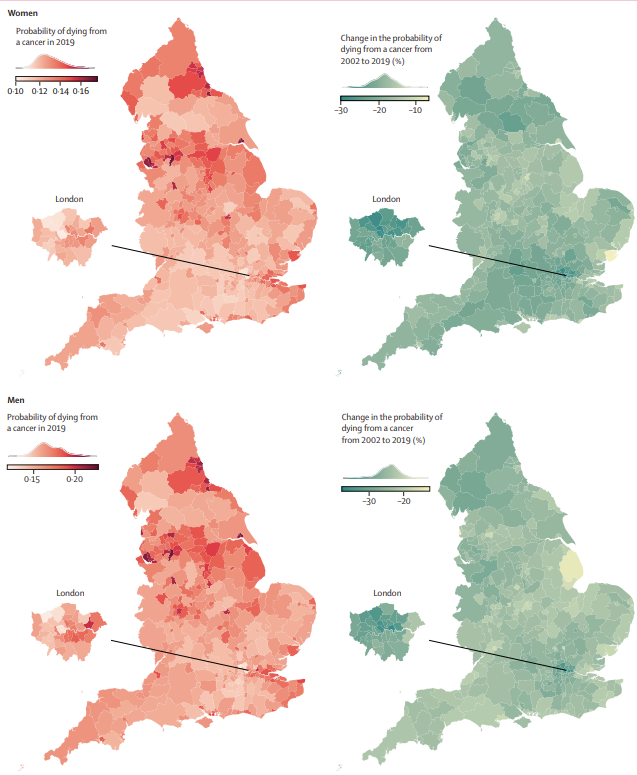 Risk of dying from cancer in some poorer districts of England over 70% higher than wealthy districts, a new study in @TheLancetOncol suggests hubs.li/Q02cGh2Q0