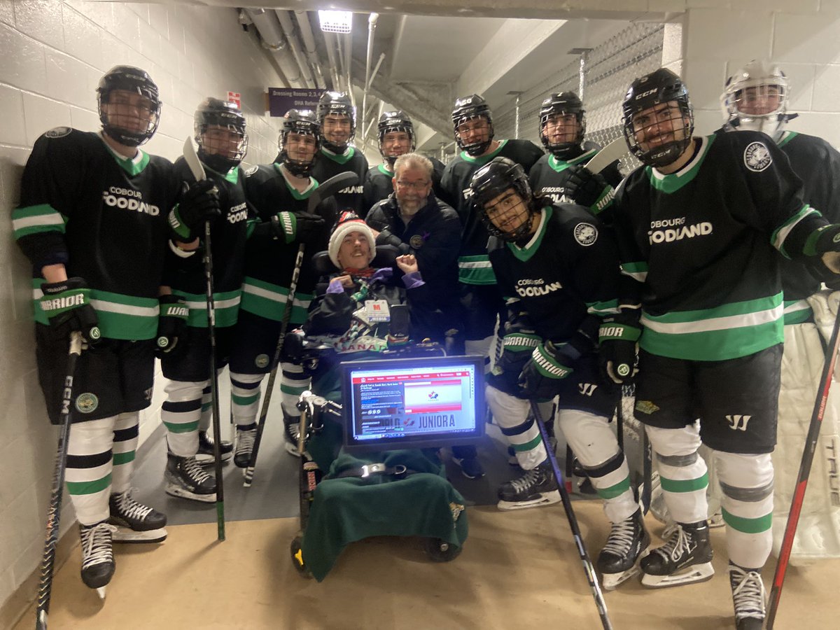 Cheering you boys on!!! 
Go Canada East 🇨🇦
<a href="/andy_reist/">Andy Reist</a> and Trevor Hoskin <a href="/CougarsHockey/">Cobourg Cougars</a>  check out the jersey and hat