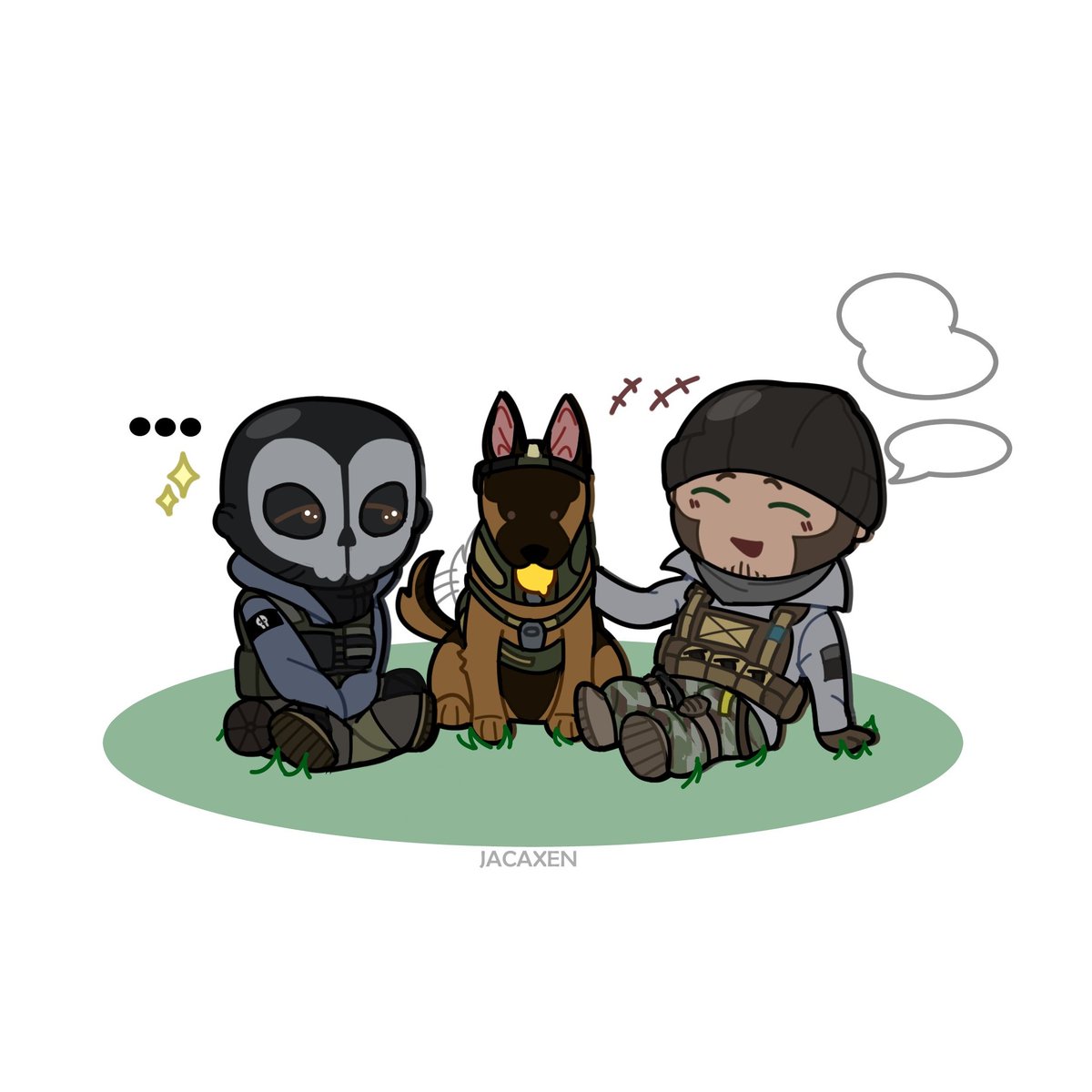 jacaxen's tweet image. Tiny Walker Brothers... They deserve the world even when pocket sized #LoganWalker #HeshWalker #Hesh #COD #CODghosts