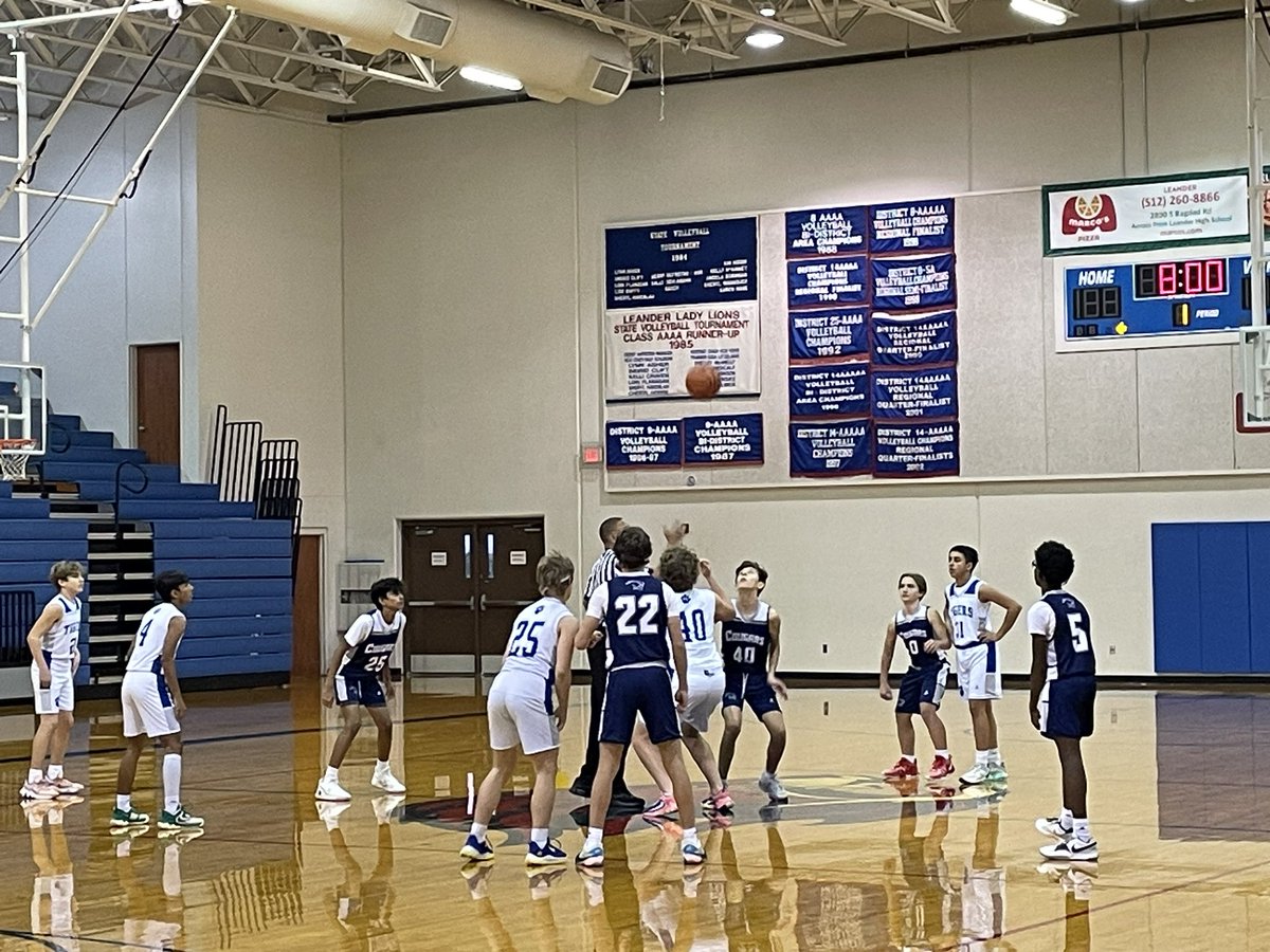 8th grade Tigers taking on RBMS at Leander High School <a href="/AthleticsLMS/">Leander Tiger Athletics</a> <a href="/LeanderTigers/">Leander MS</a>