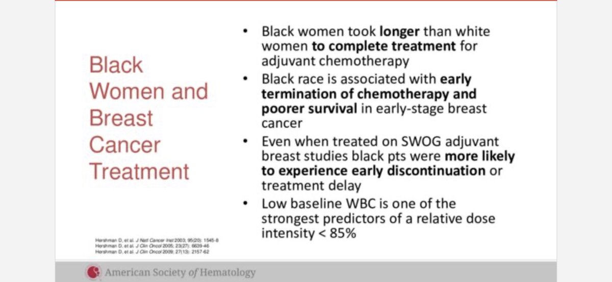 Great education session re DANC & resulting healthcare disparities (ie, delivery of cancer therapy & more). We need new ANC ref ranges, CTCAE ANC grading, dose adjustment guidance & clinical trials eligibility. @Jmarksloan @LaurenMerzMD total stars #ASH23