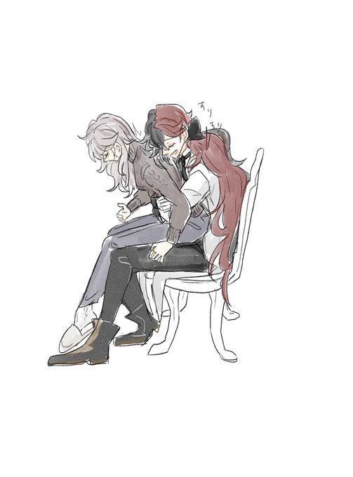 「2girls sitting on lap」 illustration images(Latest)