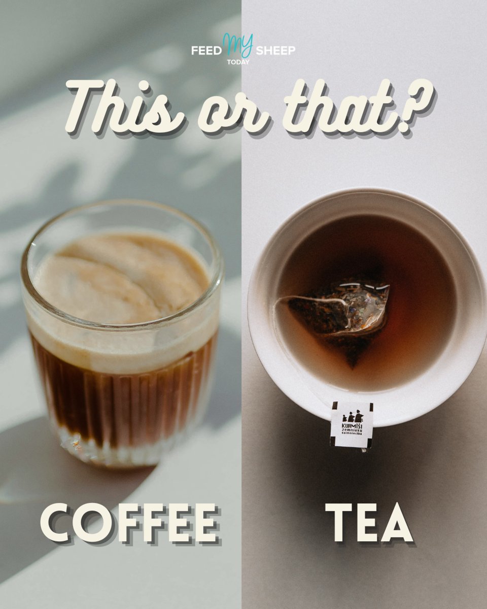 FeedMySheepHope's tweet image. Let us know in the comments!

Take some time to get to know us better at feedmysheeptoday.org 

#FeedMySheepToday #FMST #ThisorThat #Coffee #Tea
