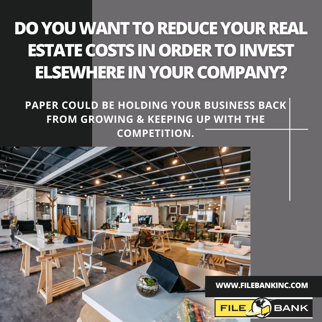 FileBankInc's tweet image. Paper piles up, and records take over prime office space, which reduces your organization’s ability to grow. It becomes a compounding challenge that is hard to get around. Move out of your paper mess. Let FileBank become your back-office partner. #FileBankInc #GoPaperless