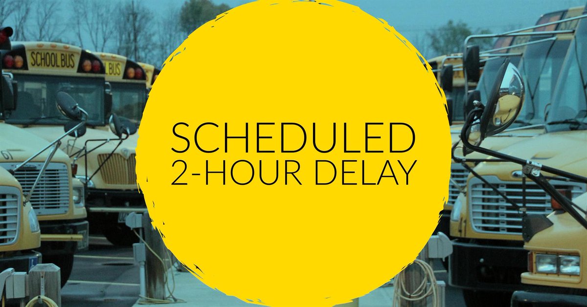 2-HOUR DELAY SCHEDULE TOMORROW, DEC 14th - Students will be arriving to school tomorrow following a 2-hour delay schedule so teachers may have grading and prep time. Doors open tomorrow at 9:15am!