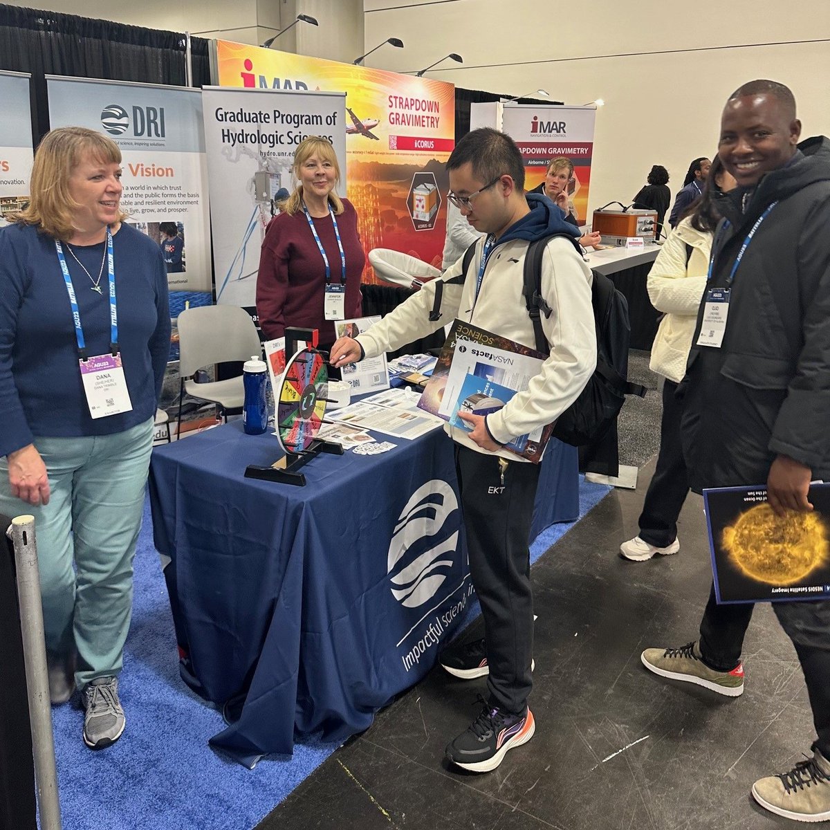 Graduate Program of Hydrologic Sciences (@nevada_water) on Twitter photo We💙visitors! It was a busy Monday at the <a href="/DRIScience/">Desert Research Institute</a> booth. Thanks to all who stopped by and DanaT & JenniferS. #AGU2023 #gphs #NevadaWater We💙visitors! It was a busy Monday at the <a href="/DRIScience/">Desert Research Institute</a> booth. Thanks to all who stopped by and DanaT & JenniferS. #AGU2023 #gphs #NevadaWater
