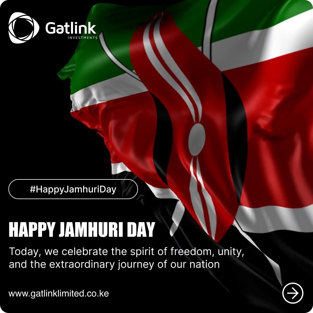 🇰🇪 Happy Jamhuri Day, Kenya!  As we reflect on the journey that led us to this moment, let's celebrate the diversity that makes Kenya truly unique. Wishing all Kenyans a joyful and patriotic Jamhuri Day! #JamhuriDay #KenyaIndependence #UnityInDiversity #ProudlyKenyan