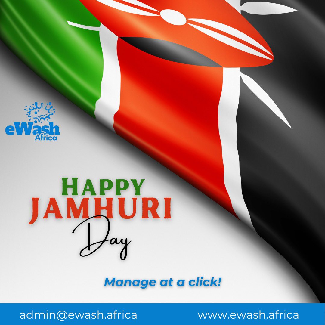 Ewash Africa wishes you a happy Jamhuri Day. Manage at a click!                                                                                         #ewashafrica #carcleaningproducts #cleaningservices #management #cars #HappyJamhuriDay #JamhuriDay