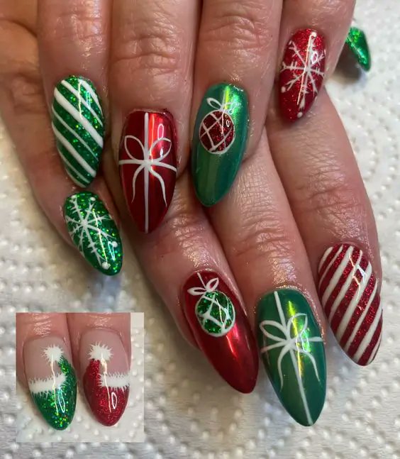 17 Red and Green Nail Ideas That'll Bring Christmas Cheer to Your Mani