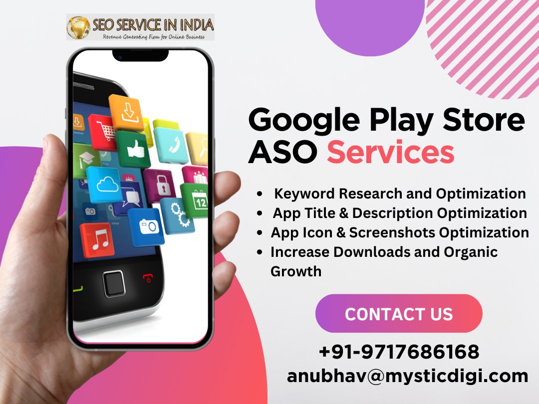 Dominate the Google Play Store with Expert ASO Services.

Visit our website for more information-seoserviceinindia.co.in/aso-app-store-…

#googleplaystore #aso #appstoreoptimization #appmarketing #mobileapp