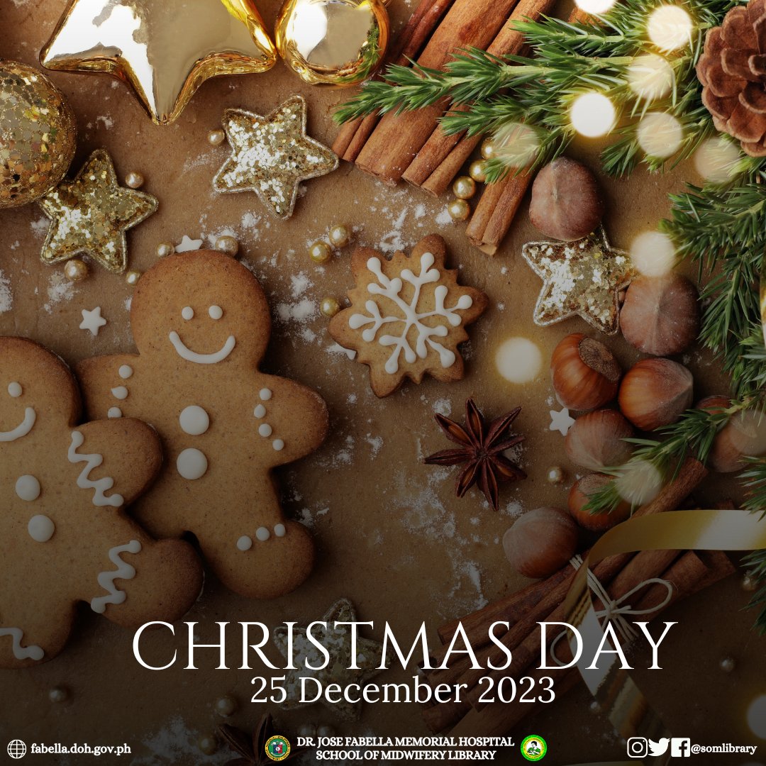 somlibrary's tweet image. The Dr. Jose Fabella Memorial Hospital - School of Midwifery Library joins the celebration of Christmas Day today, 25 December 2023.

Merry Christmas!

#SOMLibrary