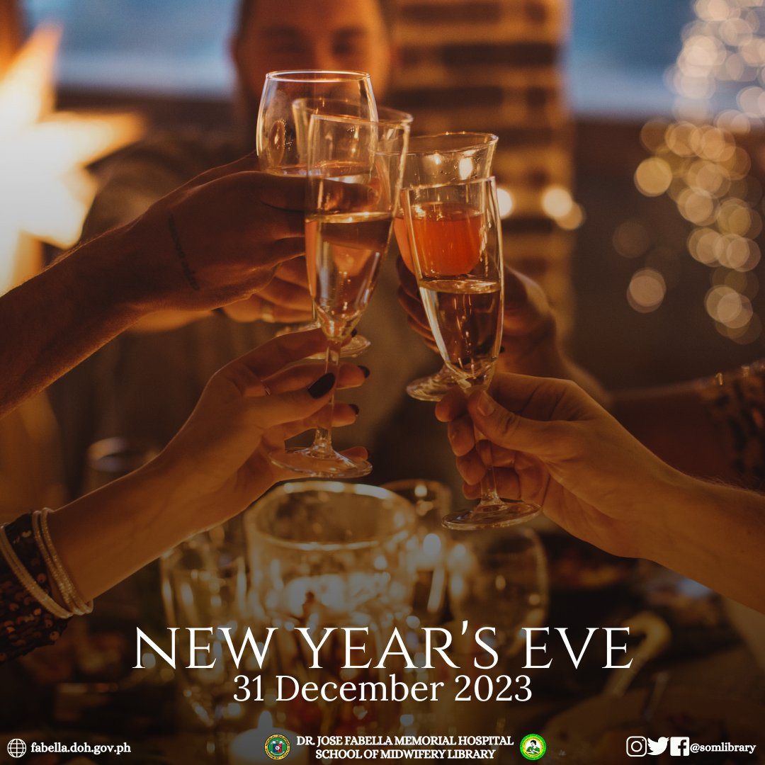 somlibrary's tweet image. Ring in the New Year later as we wrap up 2023 with a bang!

Happy New Year from the Dr. Jose Fabella Memorial Hospital - School of Midwifery Library!

#SOMLibrary