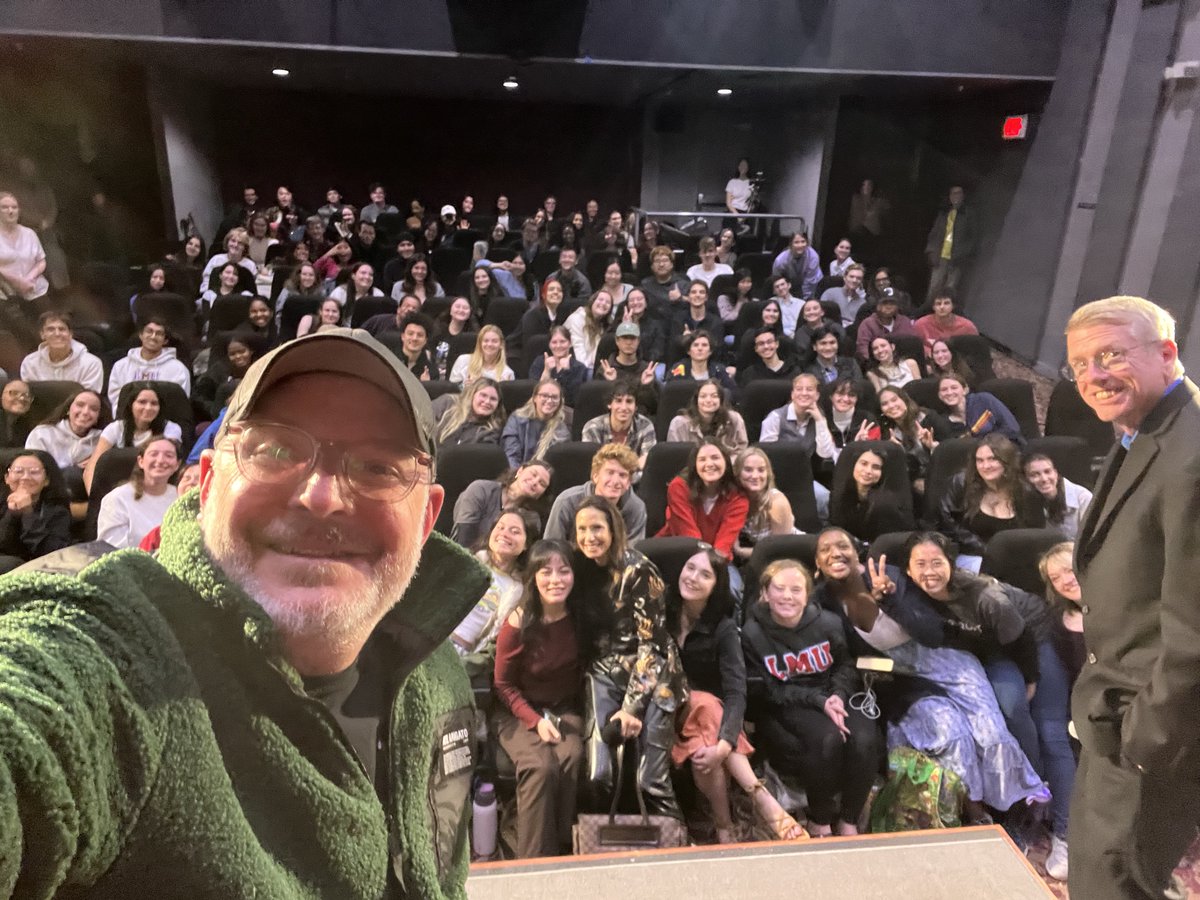 Lights, camera, selfie 📷 Francis Lawrence, director of The Hunger Games: The Ballad of Songbirds & Snakes, dropped by LMU to chat about the new film! Thanks Francis and fellow alum Matt Ryan for a great Q&A. #LMUPride #TheHungerGames