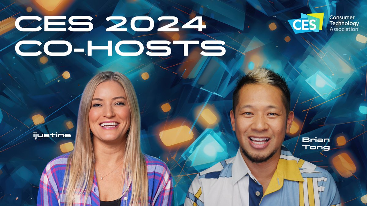 briantong's tweet photo. THIS IS HUGE! So excited to announce I'll be back at #CES2024 hosting AND I'll be joined by the Hostess with the Mostest...@ijustine! 

@CES is in Las Vegas from January 9-12 &amp; you can check out our live coverage on https://t.co/lUTWLGrZWG! Can't wait to see y'all there! 🔥🔥🔥 https://t.co/R5JtrrmhUo
