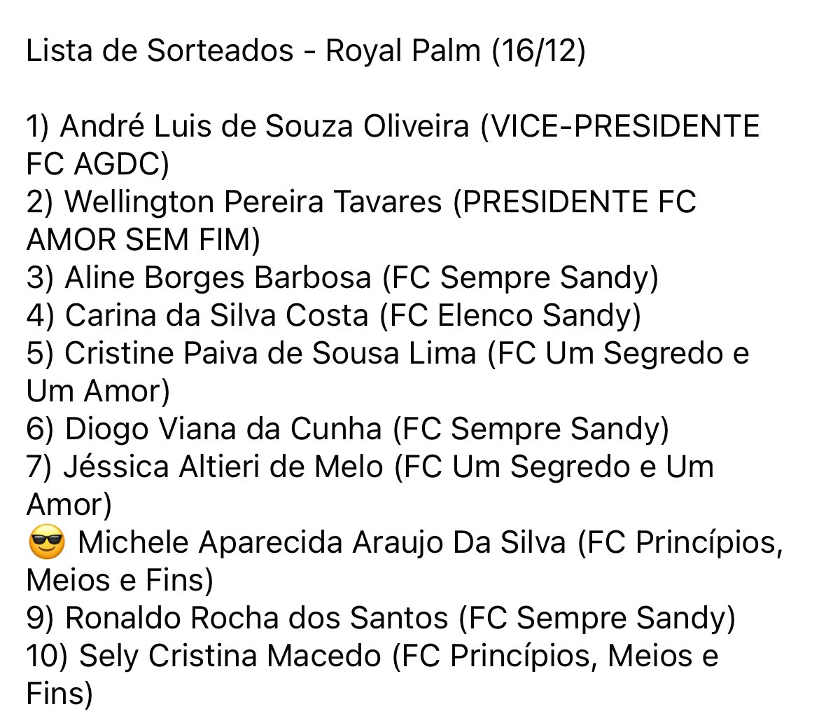 Sandy_Fa_Clube's tweet photo. Saiuu a lista de sortudos e sortudas que encontrarão nossa musa @SandyLeah em Campinas 💜 https://t.co/jWa7PK0USb