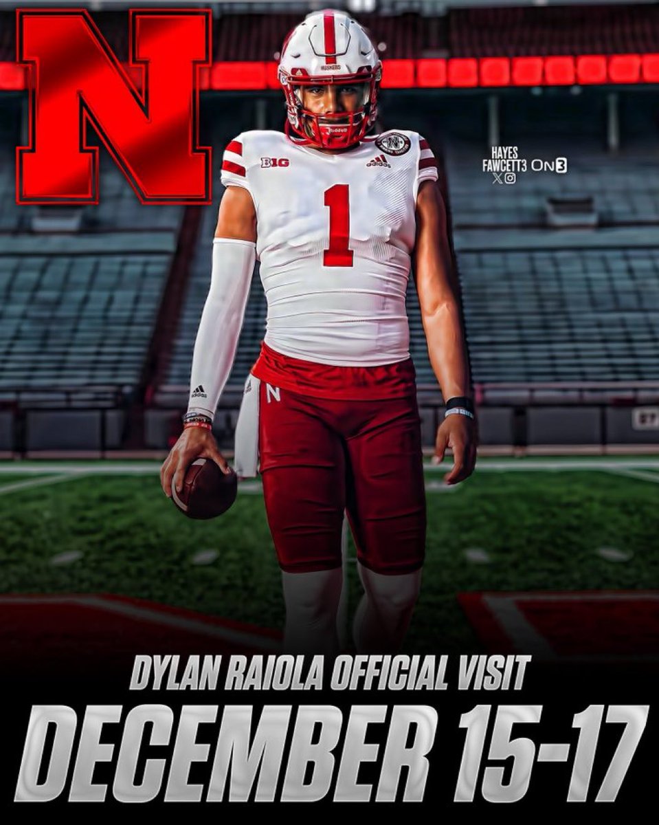 247Huskers (@247huskers) on Twitter photo BREAKING: Dylan Raiola will take an official visit to #Nebraska this weekend.
📸<a href="/Hayesfawcett3/">Hayes Fawcett</a> BREAKING: Dylan Raiola will take an official visit to #Nebraska this weekend.
📸<a href="/Hayesfawcett3/">Hayes Fawcett</a>