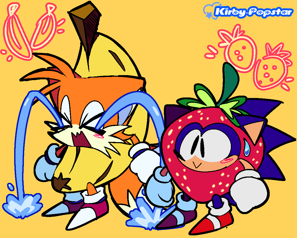 ソニック ,テイルス 「Sonic and Tails XDDD 」|Kirby-Popstarのイラスト
