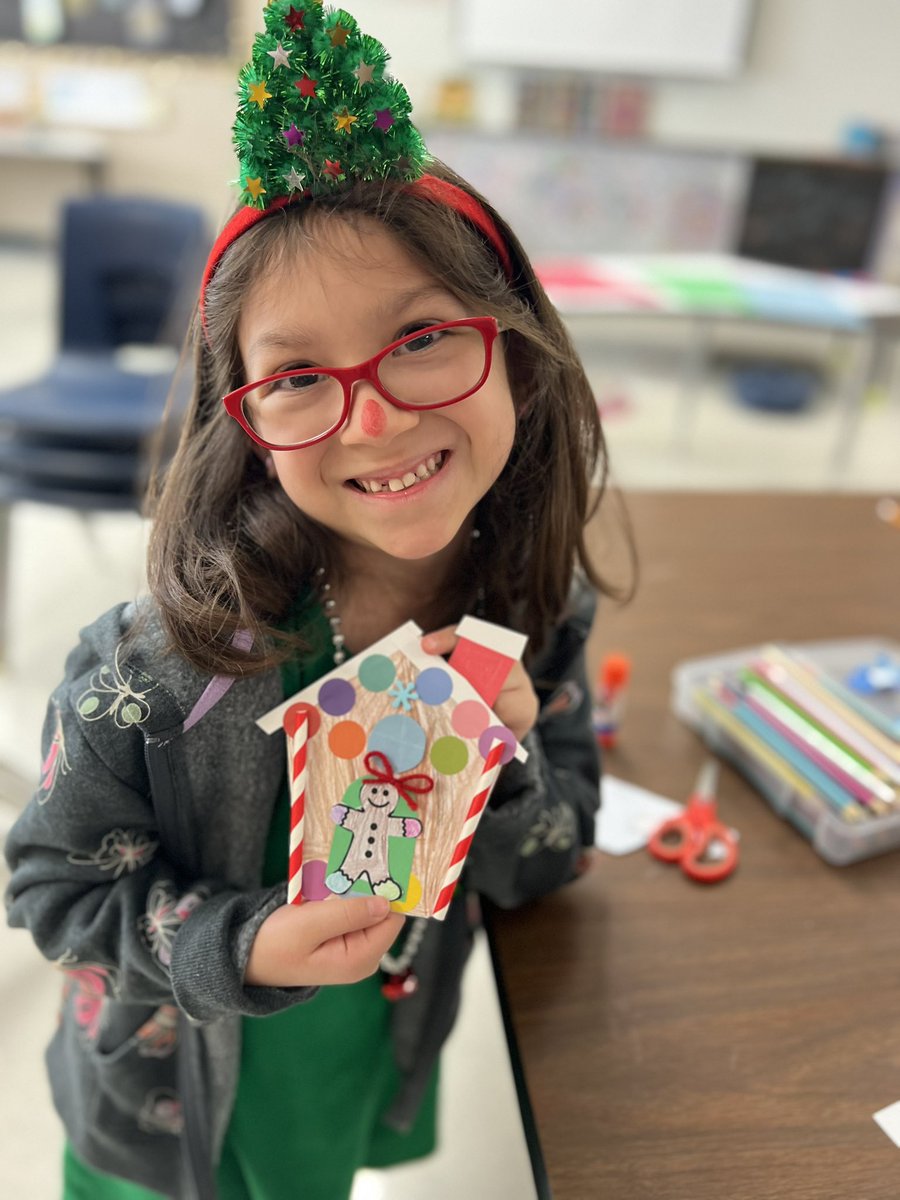 Today was the day to make our 2023 GT ornament. Wrapping yarn around their twig initial was a hit and then we reflected on joy, love &amp; celebration in creating our gingerbread house card for someone special. Another beautiful day in GT. <a href="/NISDDriggers/">Rita Kay Driggers ES</a> <a href="/NISDGTAA/">NISD GT & AA</a> <a href="/NISD/">Northside ISD</a>