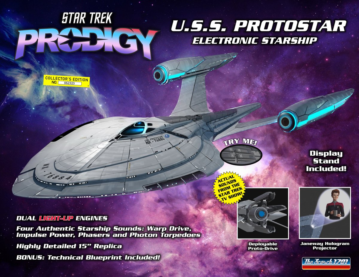 I can’t think of a more toyetic starship than the USS Protostar. I mean the kid-friendly play features are literally baked into the show. If these are in the works, would be kinda cool to offer up a pre-order, or a preview as part of #StarTrekProdigy’s debut on Netflix. 👀