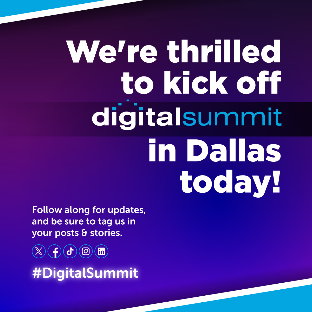 We're here for #DigitalSummit Dallas today & tomorrow! This is our last event of the year, and we are so excited to get things started. Follow along to get a glimpse of the action👌