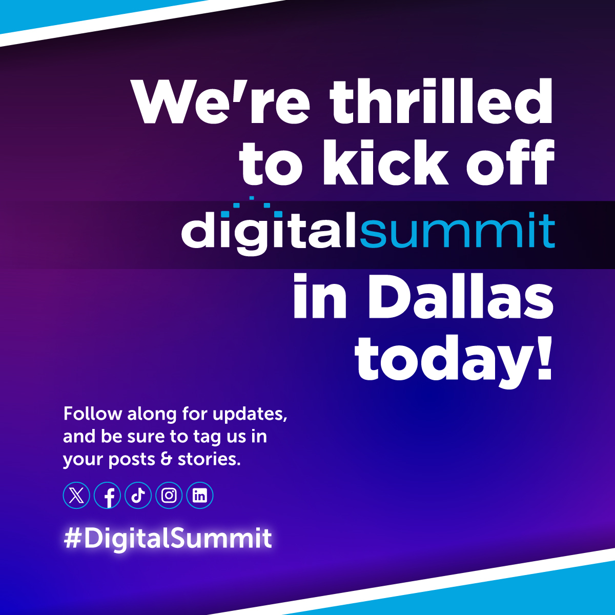 We're here for #DigitalSummit Dallas today & tomorrow! This is our last event of the year, and we are so excited to get things started. Follow along to get a glimpse of the action✨