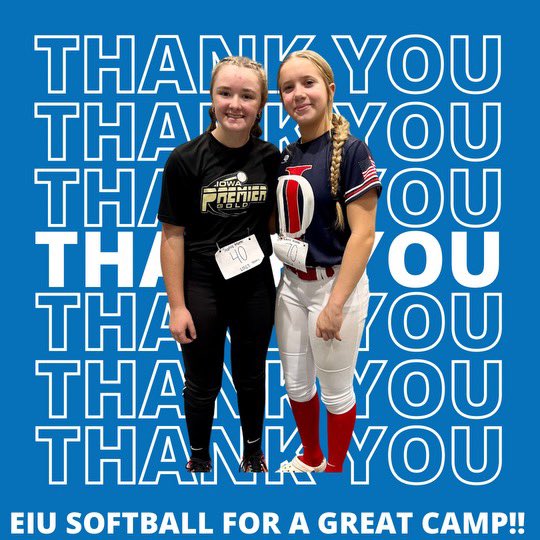 I went to the @EIU_Softball @EIU_Panthers Prospect Camp this past Sunday and ran into friend and past teammate @sophiemonts3 . It was another great camp! Thank you @CoachArchibald @tobyring19!!