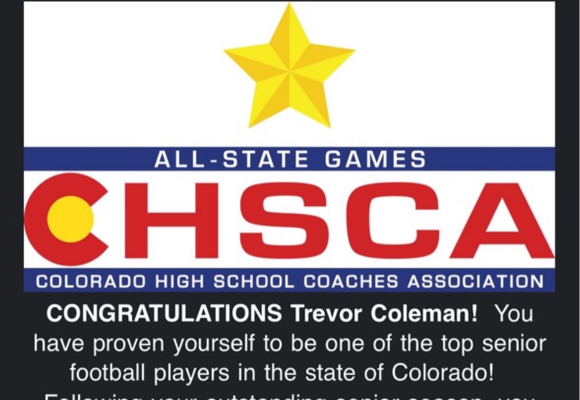 Very honored to be selected to compete in the 2024 All-State Games. Thank you to all the coaches that believe in me and helped me along my journey @Coach_JNovotny @gkruse13 @kwop3040 @PeakCity_CO @FFCHSAthletics @ffchsfootball @PrepRedzoneCO @postpreps
