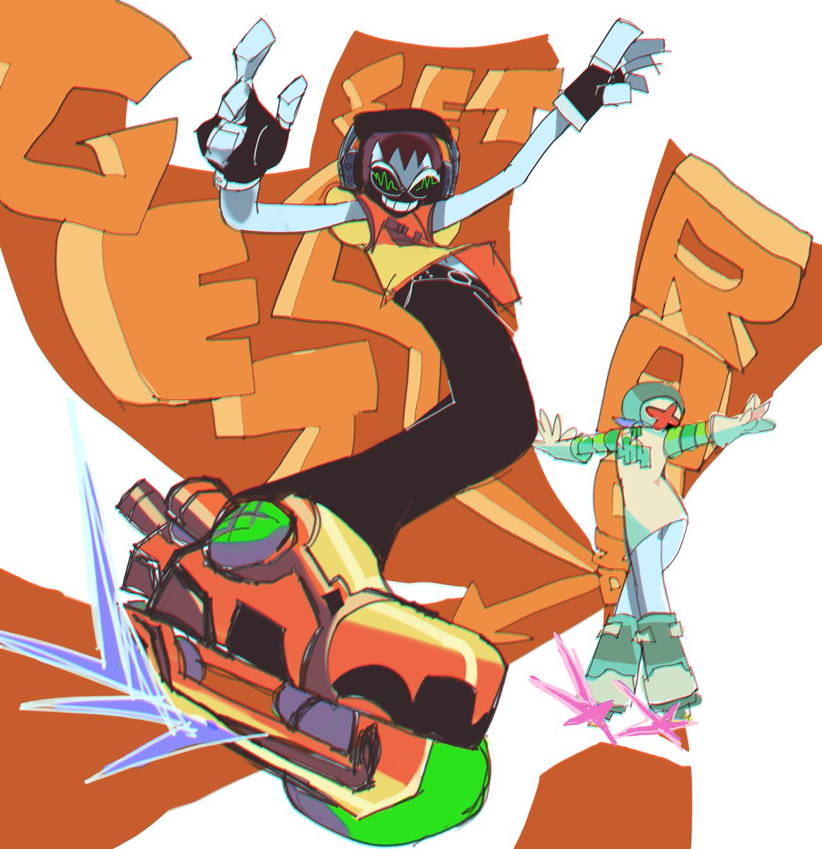 SSjpkaok's tweet image. Jet set radio ass fuck fart
