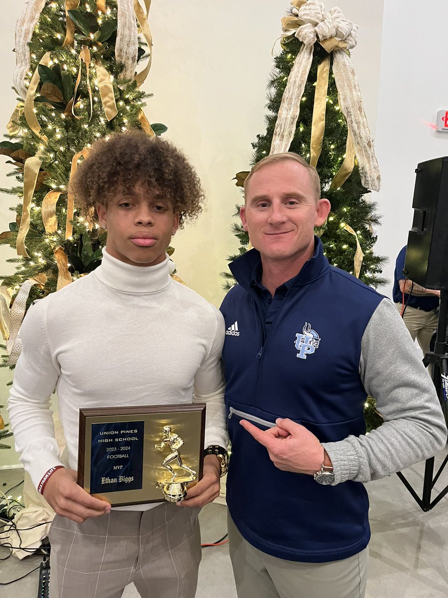 EthanBiggs14 (@biggs14ethan) on Twitter photo Super excited for being named <a href="/UPHS_Football/">Union Pines Viking Football</a> MVP. Worked really hard, best four years of my life, will never forget my boys! <a href="/Coach_JVinson/">Coach Vinson</a> <a href="/Coach_BCollins/">Brian Collins</a> @AnthonySoto_LR <a href="/coachclayisbell/">Clay Isbell</a> Super excited for being named <a href="/UPHS_Football/">Union Pines Viking Football</a> MVP. Worked really hard, best four years of my life, will never forget my boys! <a href="/Coach_JVinson/">Coach Vinson</a> <a href="/Coach_BCollins/">Brian Collins</a> @AnthonySoto_LR <a href="/coachclayisbell/">Clay Isbell</a>