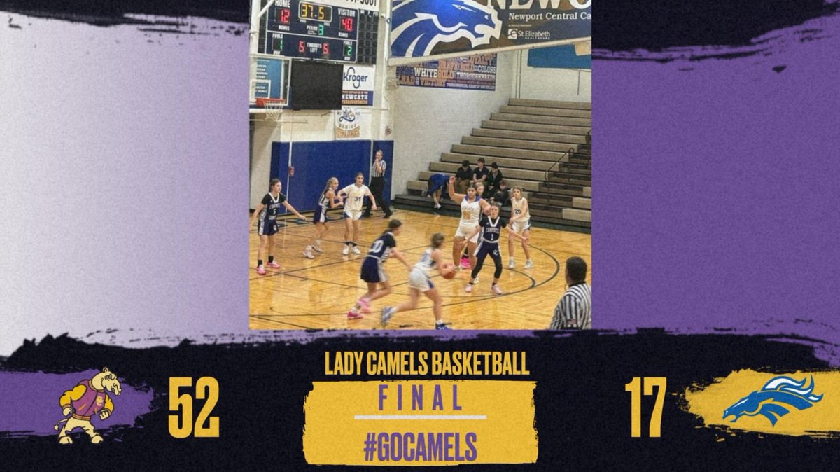 Freshman Lady Camels knockoff the Lady Thoroughbreds 52-17.  Offense was led by Brooklynn Pheps with 13pts and Kylie Elam with 10pts #GOCAMELS!