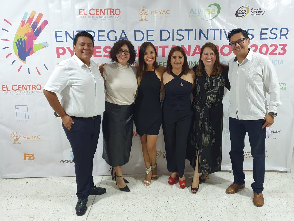 CentroDerechos's tweet photo. Gracias #AliaRSEQRoo por la invitación a El Centro Derechos de la Niñez y Empresas para dar la Conferencia "Desafíos y experiencias en #DerechosHumanos para la #Sostenibilidad Empresarial" en el marco de la Entrega de Distintivos Pymes Quintana Roo 2023! https://t.co/MO9DtwC5Gc