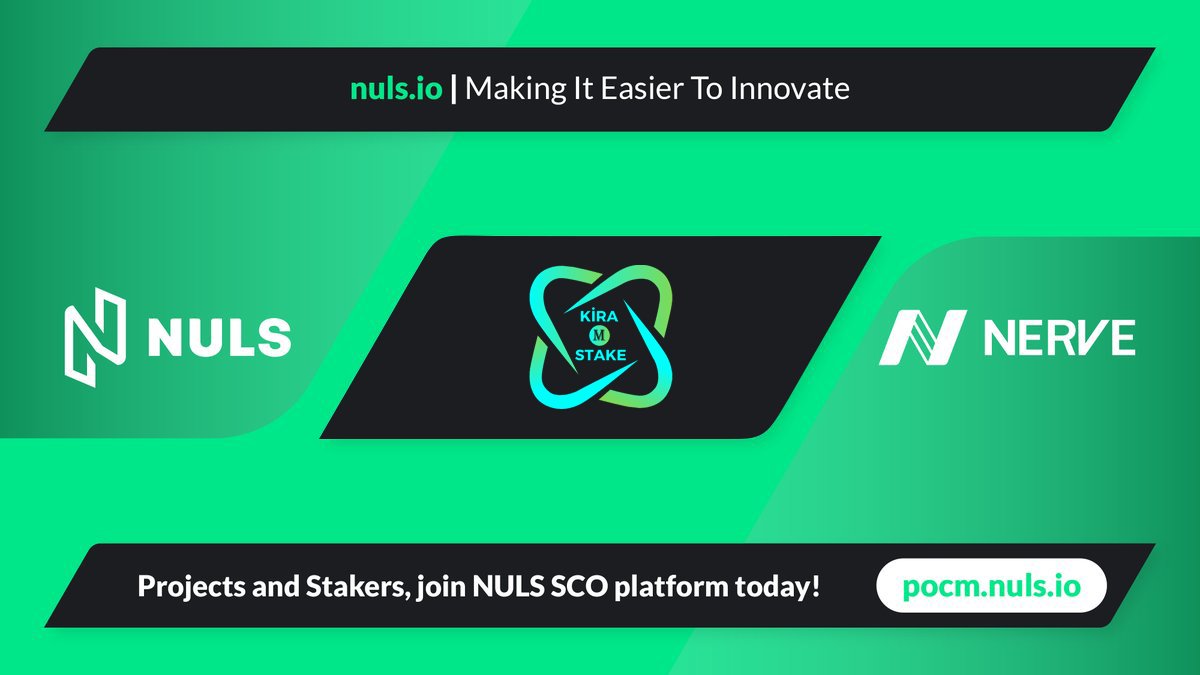 We're pleased to announce that @kiracoinai is now activated on NULS SCO platform👏 🔹POCM supply - 3,332,091,613 KIRA 🔹NULS staked - 4,100 NULS 🔹Daily rewards for 100 NULS - 55,633 KIRA Stake to earn ⤵️ pocm.nuls.io/pocm/Projects/… #NULS #POCM #Staking #KIRA