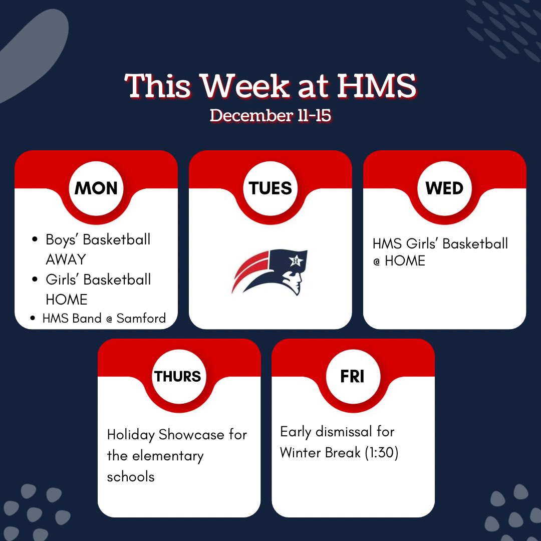 This week at HMS…