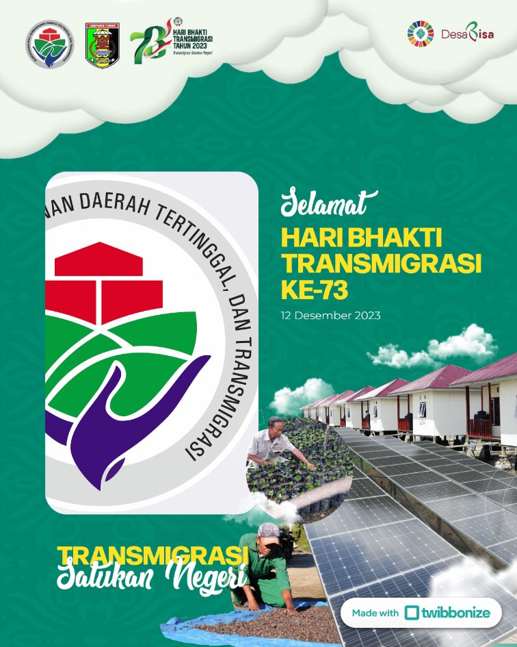 #haribhaktitransmigrasi @kemendespdtt <a href="/halimiskandarnu/">ABDUL HALIM ISKANDAR</a> <a href="/bpsdmkemendesa/">Bpsdm Kemendesa</a>