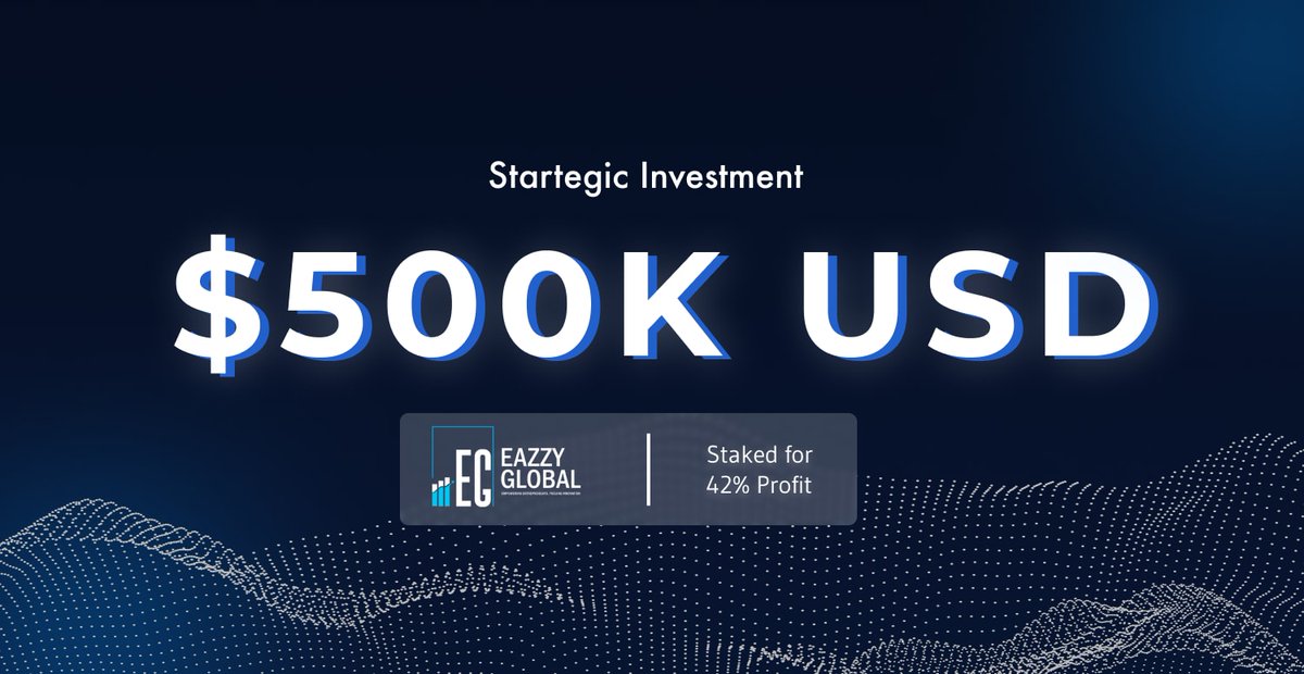 ShowTimeWorld3's tweet image. 📢 Great news for DCX! EG Capital reaffirms its commitment to D-Ecosystem by investing an additional $500,000, taking the total to $6.6M! 🔥 Together, we're pioneering the future of DeFi and beyond! 🌟 #D-ecosystem #investment #Defi