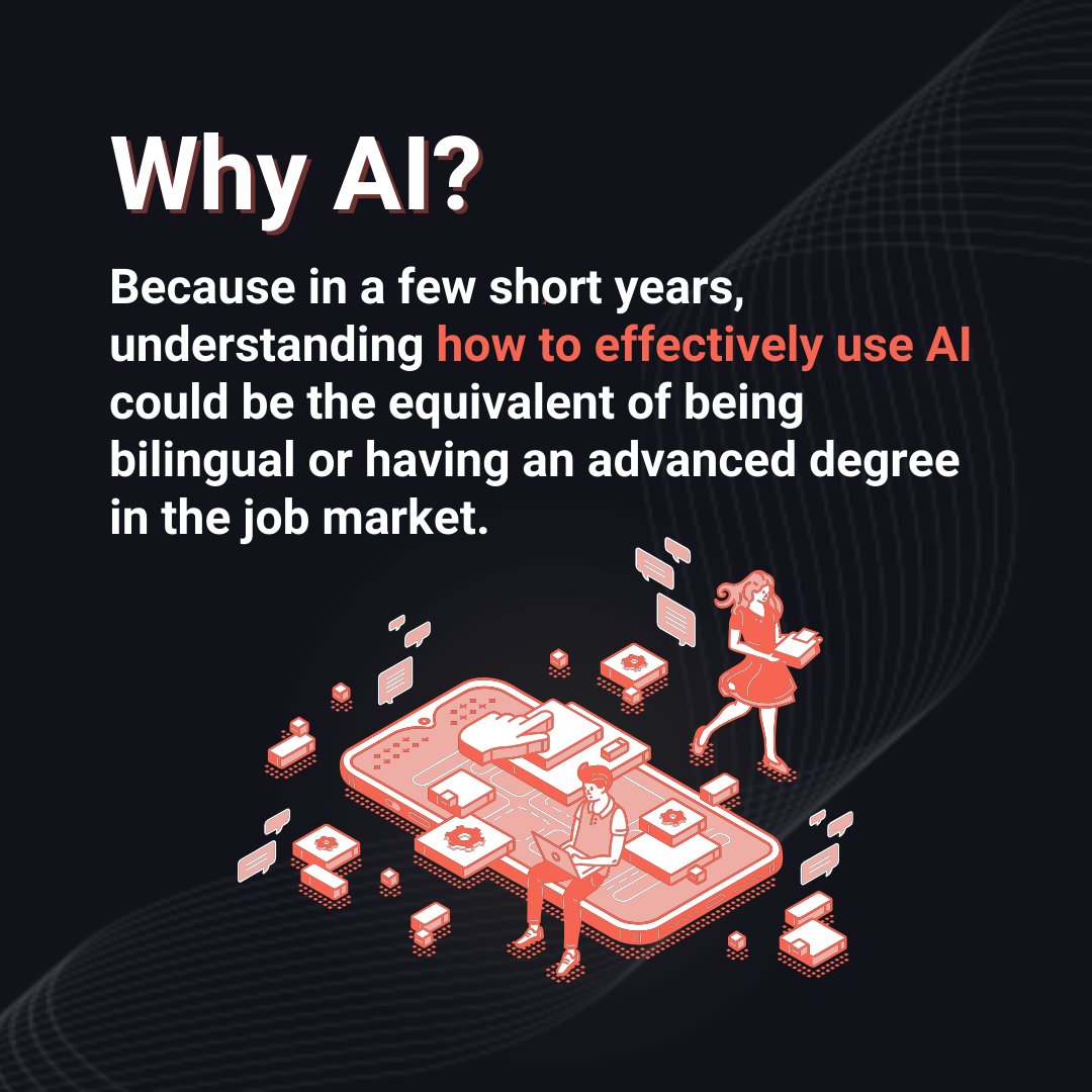 Employers are already placing a priority on hiring individuals who have an understanding of AI and how to utilize it in the workplace. Why wouldn’t we equip our high school students with this knowledge now, so they can be competitive when entering the job market?