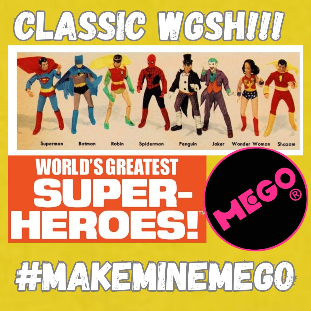 Classic World’s Greatest Super-Heroes! Christmas of 1976 was my introduction to the WGSH! How about you? #MakeMineMego #megocorp #mego #actionfigures #actionfigure #toys #1970s #KeepitRetro #Batman #Superman #Joker #Spiderman @MegoMuseum @toysthatmadeus @totaltoyrecon @Toyshiz