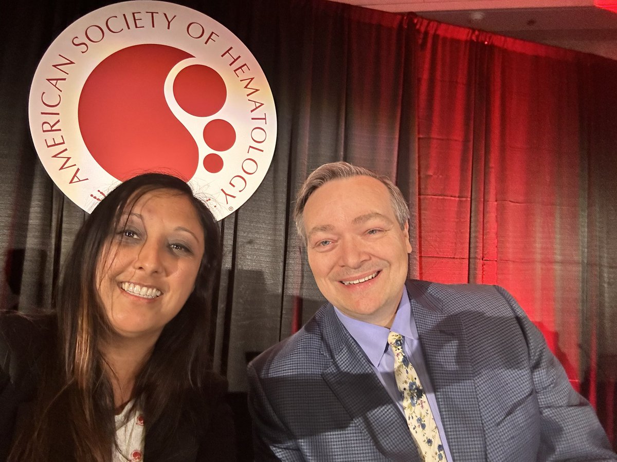 It was an honor to share the stage as co-first-time-ASH-moderator with @ldandersonjr discussing late stage and RWE abstracts for myeloma, lymphoma and ALL! The Texas Myeloma representation is strong! #ASH23 @MDAndersonNews @UTSWNews