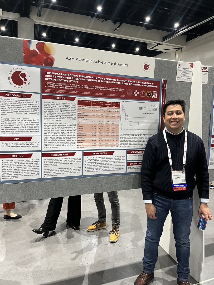 Is it safe to administer rituximab in Ph+ ALL? Come visit our poster #4204, a collaboration of five centers in Mexico @analymorac @faustor @RobertaDemiche3 #ASH #ASH2023
