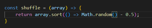 davidccgarcia's tweet image. Hace un rato estaba viendo el curso de JavaScript Moderno de @Fernando_Her85 y me di cuenta que muchas de las funciones que utiliza la librería #underscorejs no funcionan igual o ya no están disponibles, así que decidí realizar mi propia función de shuffle: