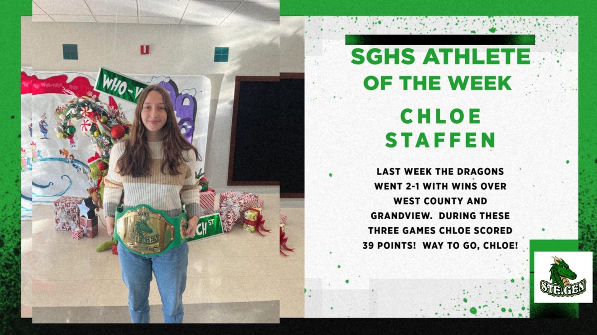 Way to go, Chloe! 💚🐲🏀