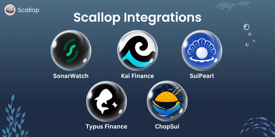 Scallop_io's tweet photo. 🌊Ecosystem Partners

We are excited to partner and integrate with various projects on #Sui, including:
💧@kai_finance_sui
💧@suipearlfi
💧@OfficialChopSui
💧@TypusFinance
and many more!

With Scallop SDK, developers can seamlessly integrate Scallop into their own protocols! https://t.co/PysGKb9kWK