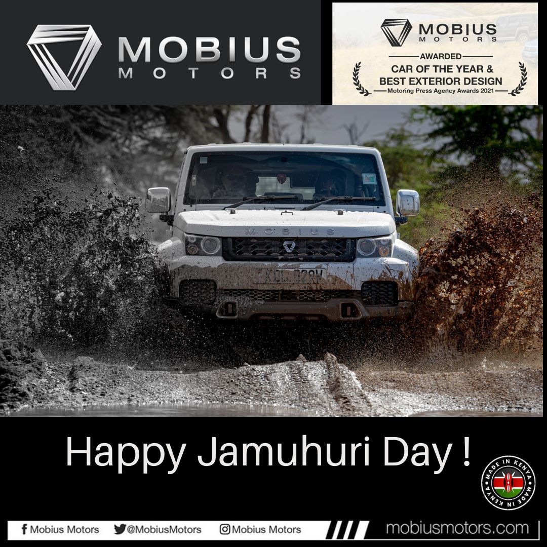 Today, we celebrate the spirit of freedom, unity, and progress that defines our nation. Mobius Motors, a Kenyan brand, is glad to be part of the 60-year independence journey and contribute to the future prosperity of our country. 📸 @ankit_6120