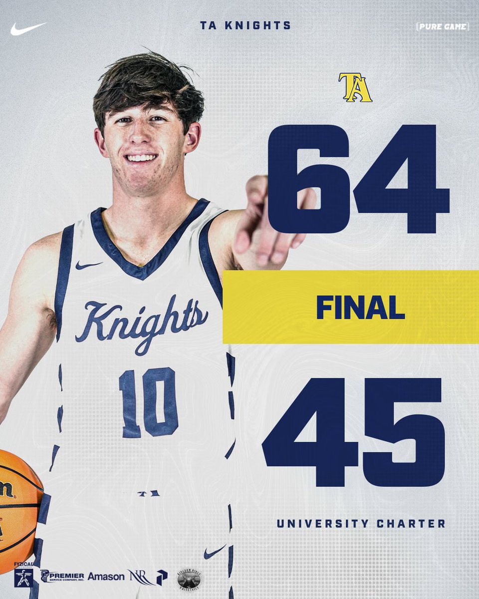 🏀 𝙆𝙉𝙄𝙂𝙃𝙏𝙎 𝙒𝙄𝙉 ‼️ Knights back in the W column with a 64-45 win over the UCS chargers Stoyakovic-22 Mullin-16 Hamiter-9 Young-4 Morris-3 Sims-3 Coleman-2 Hinson-2 Sikes-2 Stell-1 #RTGK @taknightsfan @PureGameSports @william_mullin1 @CoachLukeHutch