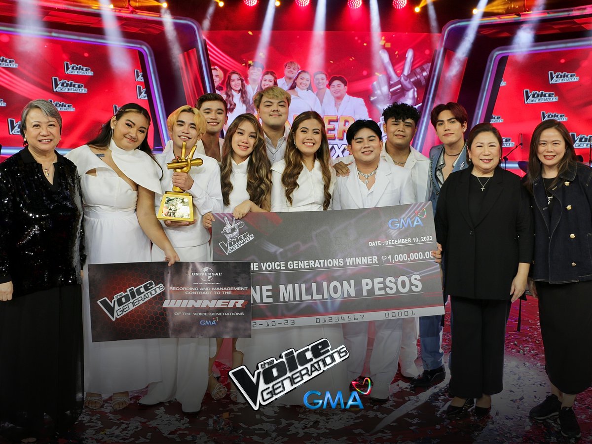 'THANK YOU LORD!! 🙏 MARAMING SALAMAT PO SA MGA NANIWALA NG AMING TALENTO!!✨🥺' - @VocalMyx_Main Congratulations once again to Coach Stell (@stellajero_) and Vocalmyx! Let's go #Stellbound! 😍 #TheVoiceGenerations #TVGFinale