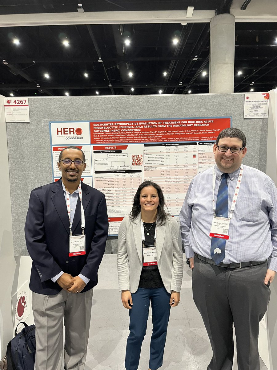 Wonderful to finally share the work of our amazing @HERO_consortium at #ASH23!! Great collaboration with @Lydialbc @Marxk @KatieBPharmD @SClarkPharmD @justinhreid @sarahstump1 @RShahPharmD @JeffBaronPharmD @Berninini @ajperissinotti @Berninini and more!