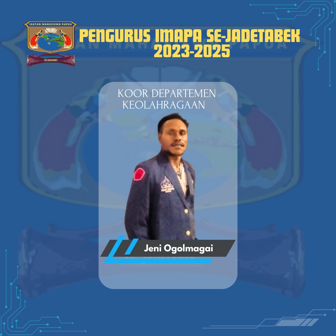 ImapaS41025's tweet photo. KOORDINATOR DEPARTEMEN KEOLARAGAAN : JENI OGOLMAGAI

#imapasejadetabek 
#ikatanmahasiswapapuasejadetabek
#ikatanmahasiswapapua https://t.co/9DpWwJfF09